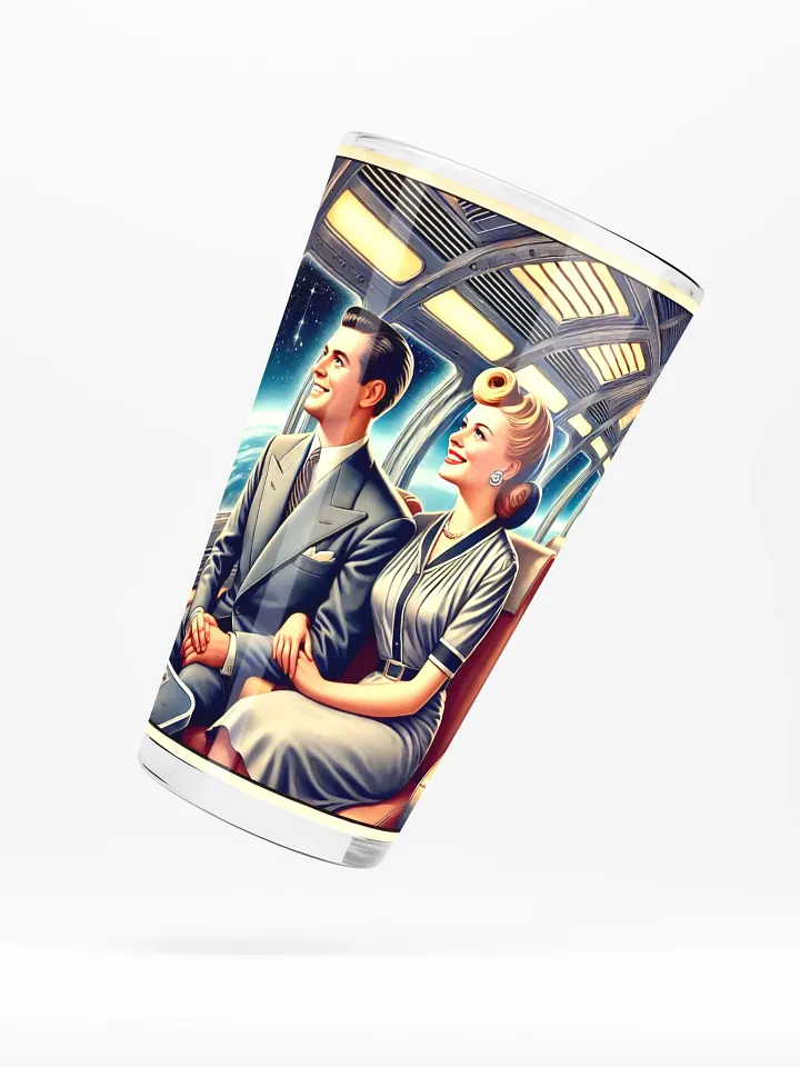 Vintage Space Travel Pint Glass product image (1)