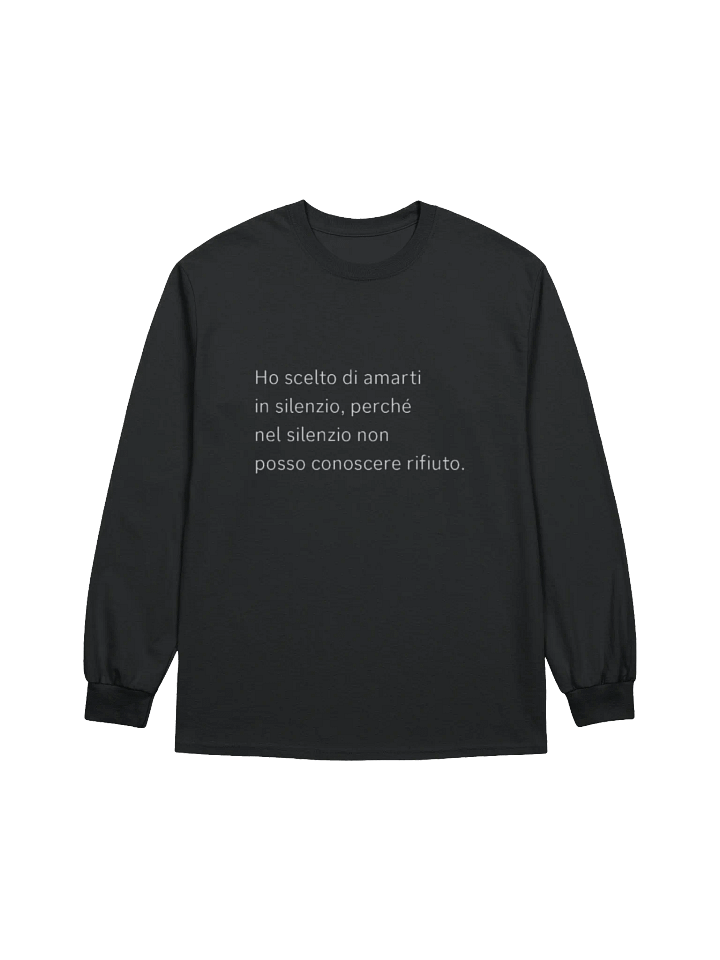 Silent Love Italian Quote Long Sleeve Tee product image (2)