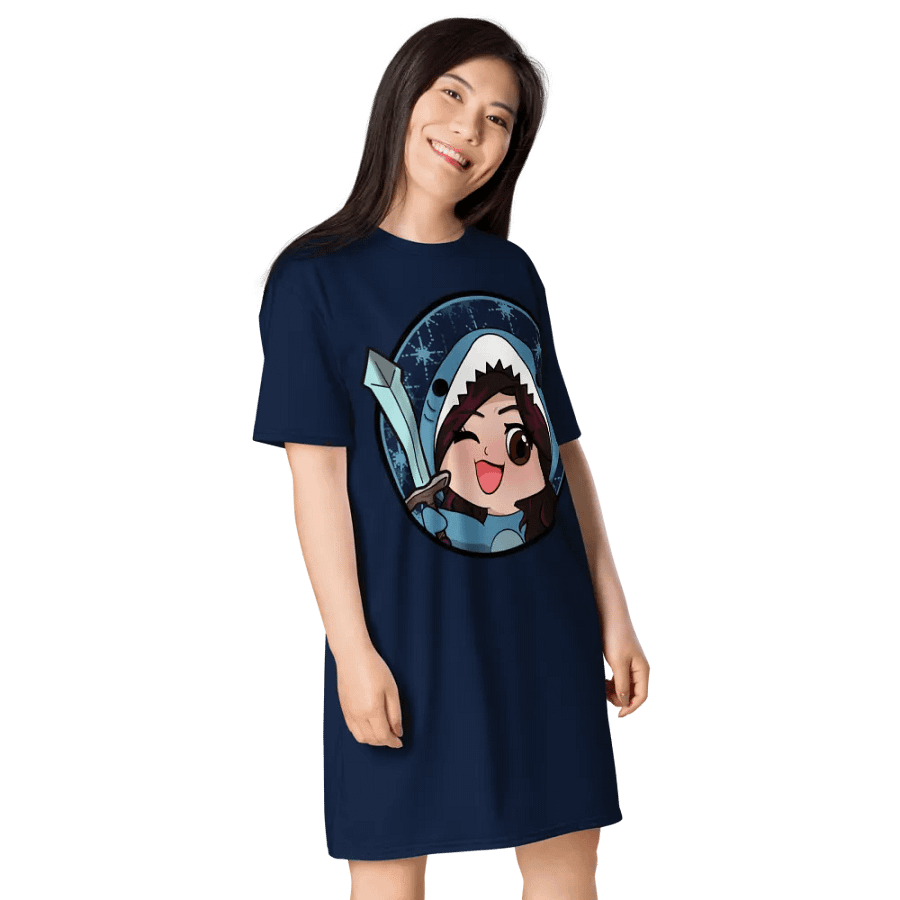 Kiss T-shirt Dress (Navy) product image (5)