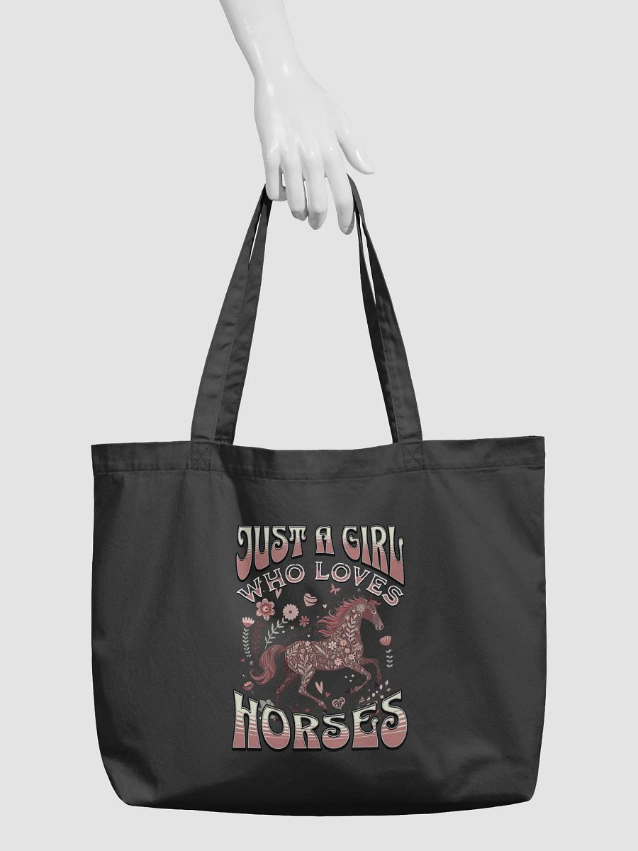 Just A Girl Who Loves Horses Floral Organic Tote product image (3)