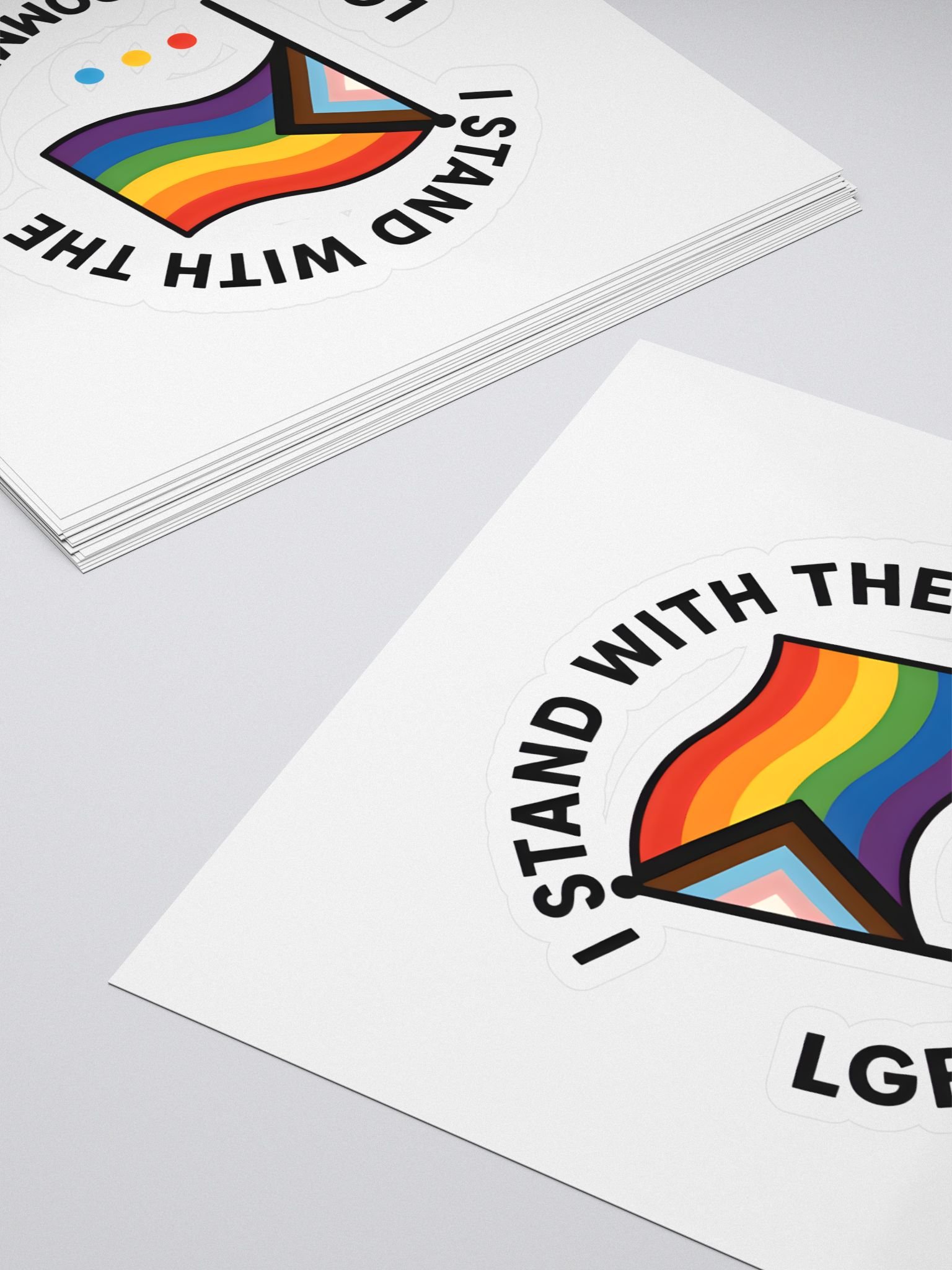 Stand With Pride Kiss Cut Stickers product image (4)