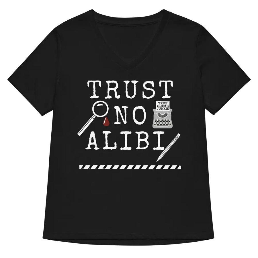 CrimeClothes Trust No Alibi Relaxed V-Neck T-Shirt product image (53)