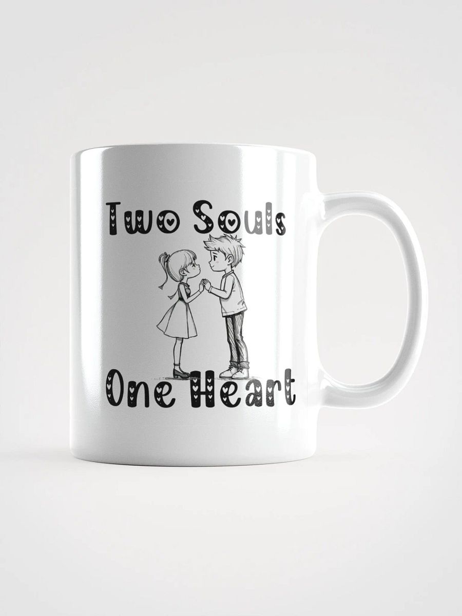 Two Souls One Heart White Glossy Mug product image (1)