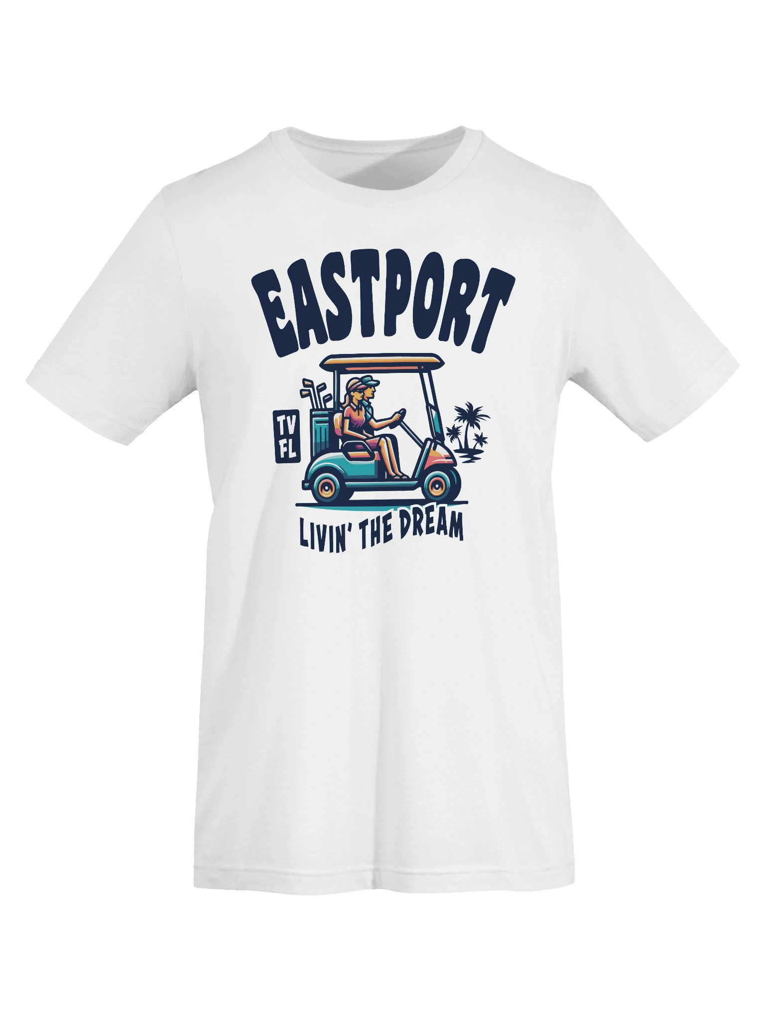 Eastport TV Florida USA Fun Golf Cart Design T-shirt product image (41)