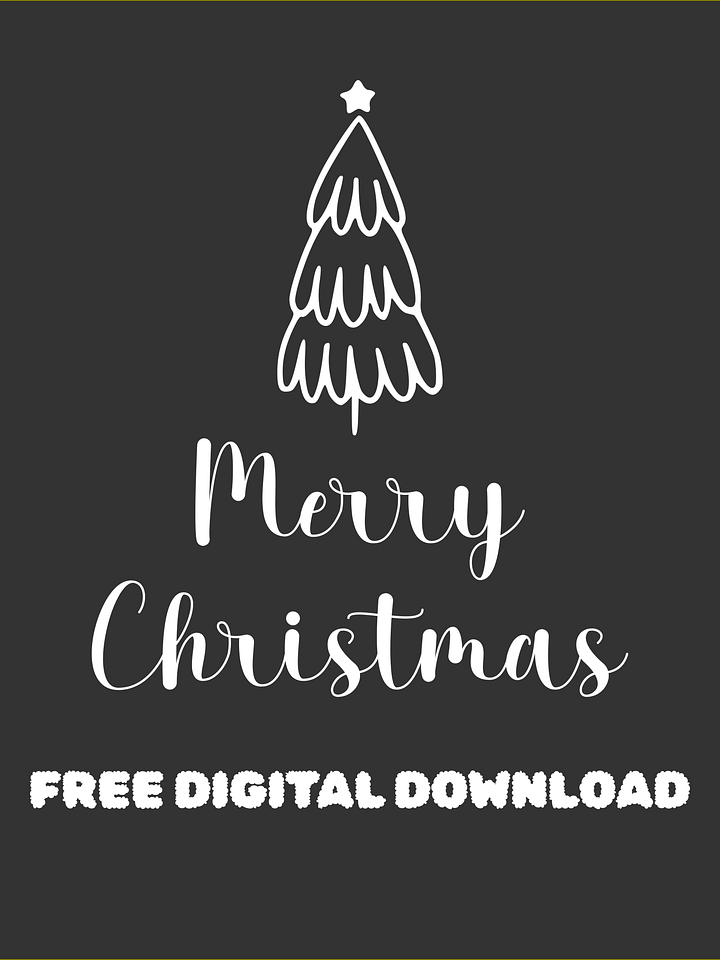 INSTANT DOWNLOAD /FREE DESIGN /Merry Christmas Tree /Fluffy Snow /2025 product image (1)