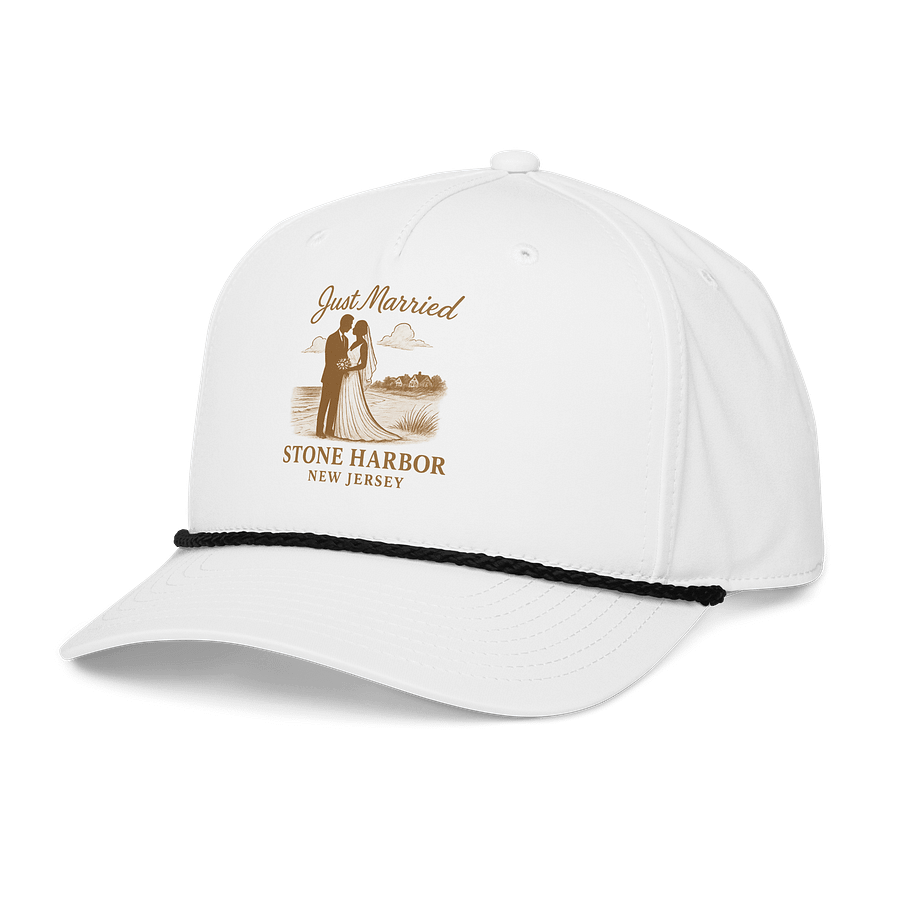 Stone Harbor NJ 5-Panel Classic Rope Wedding Cap product image (3)