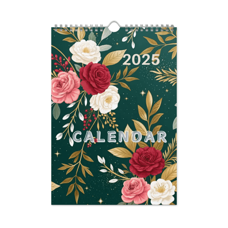 SEAMLESS FLORAL PATTERN WALL CALENDAR 2025 product image (3)