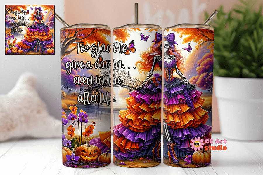 Too glam to give a damn… even in the afterlife Tumbler Wrap PNG product image (1)