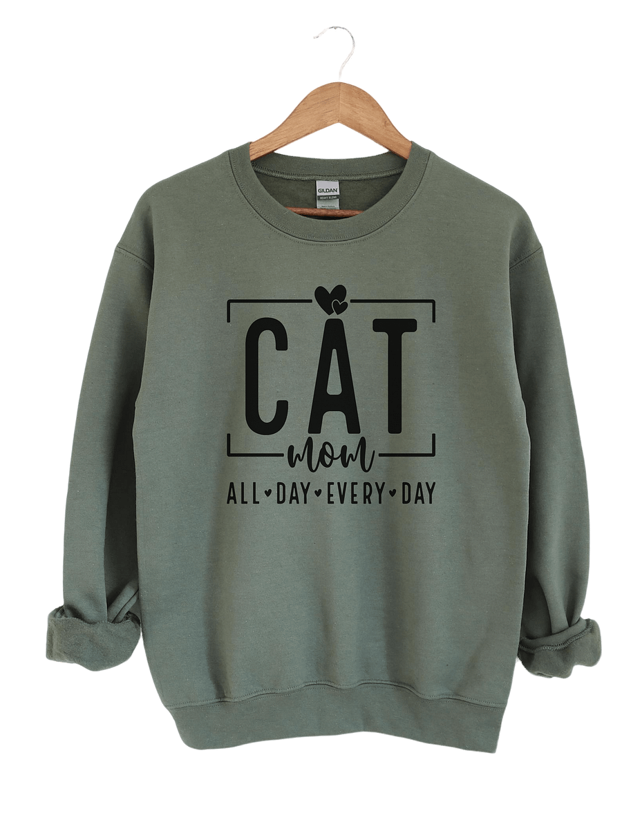 Cat Mom Sweatshirt – All Day Every Day product image (1)