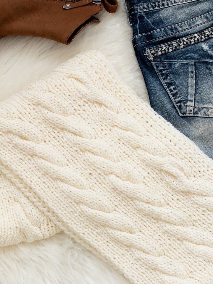 Cable Infinity Scarf Knitting Pattern - Slow Down product image (2)