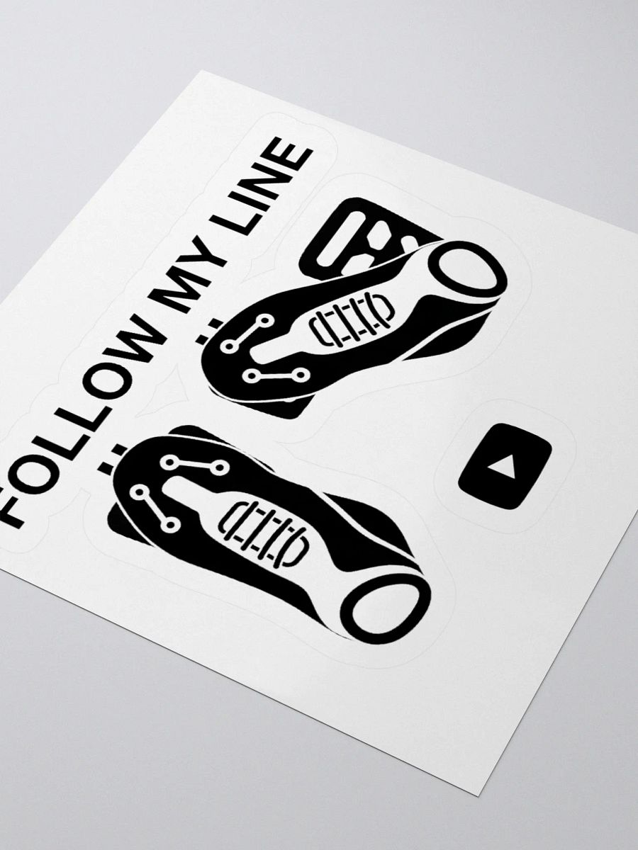 Follow My Line Sticker Black on White v2 product image (3)