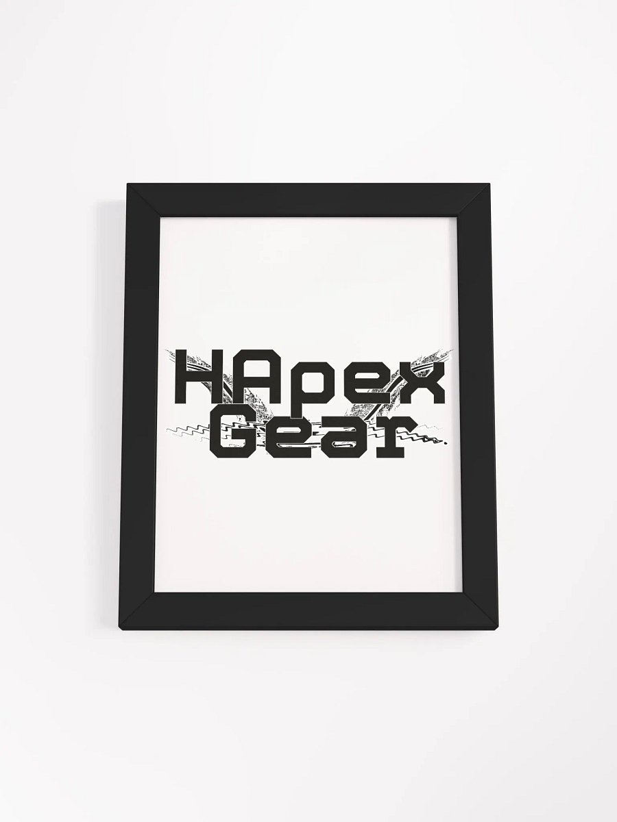 Framed - High-Quality Matte Poster - Black HApex Gear Black Logo product image (1)