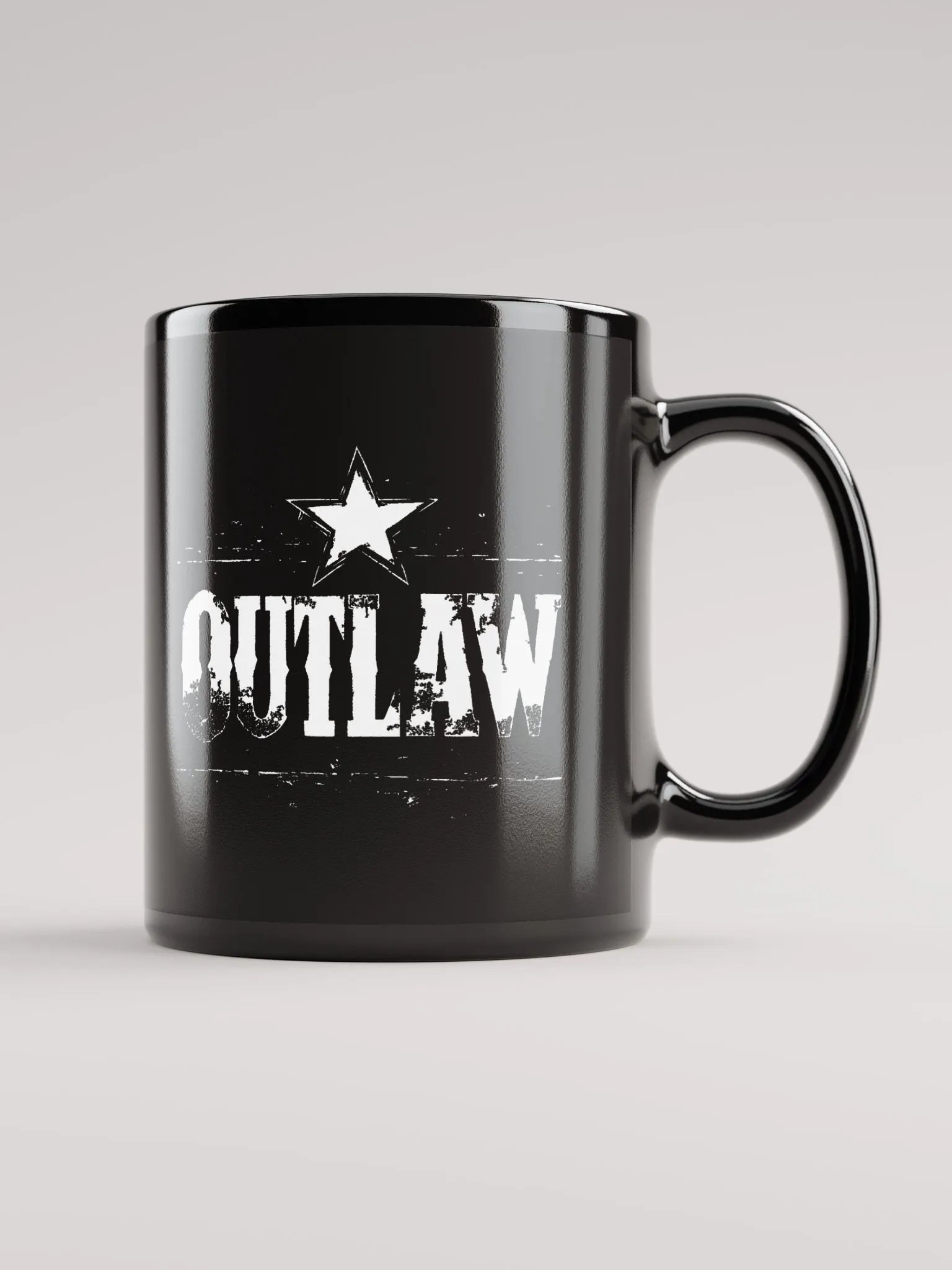 "Outlaw" Mug White Lettering product image (1)