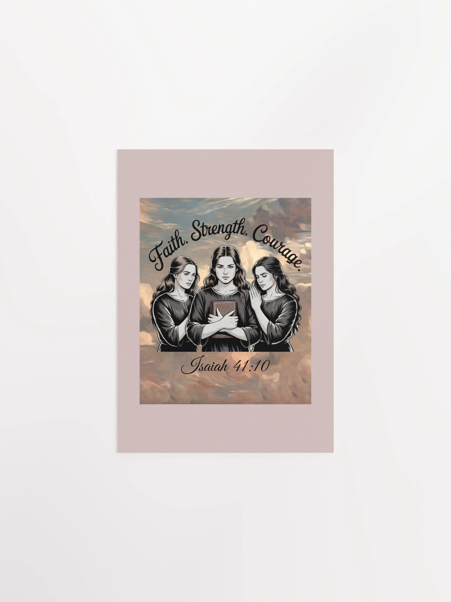 Faith Strength Courage Christin Matte Paper Poster - Printable product image (4)