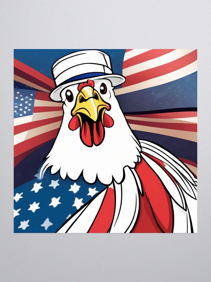 Patriotic Bird Top Hat Sticker Set product image (1)