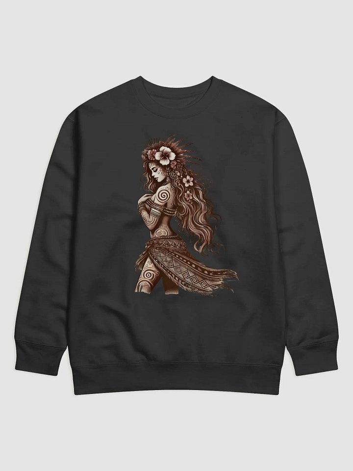 Polynesian Art Tribal T-Shirt, Island Goddess Design, Hawaiian Tropical Sweater, Beach Vacation Top, Ocean Graphic Tee product image (1)