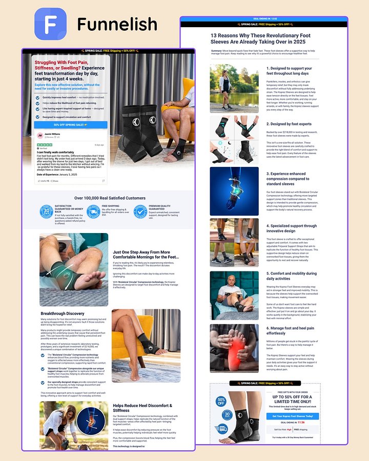 Koprez Foot Sleeve | Funnelish product image (1)