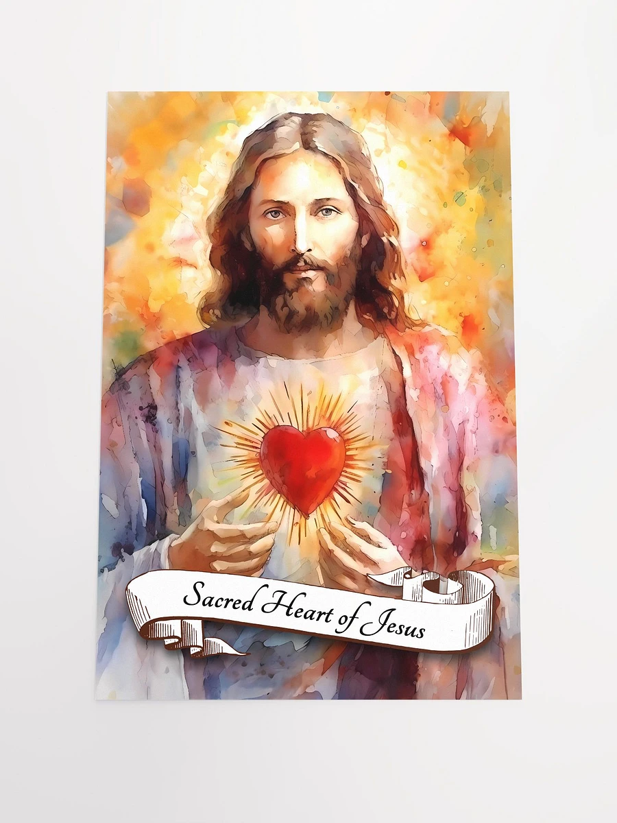 The Sacred Heart Of Jesus Symbol Of Divine Love And Mercy Catholic Religious Matte Poster product image (3)