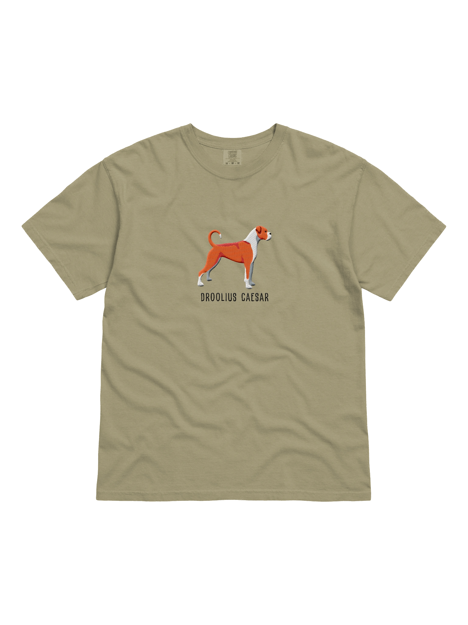 Droolius Caesar T-Shirt(Embroidered) of a Boxer(Red & White) product image (2)