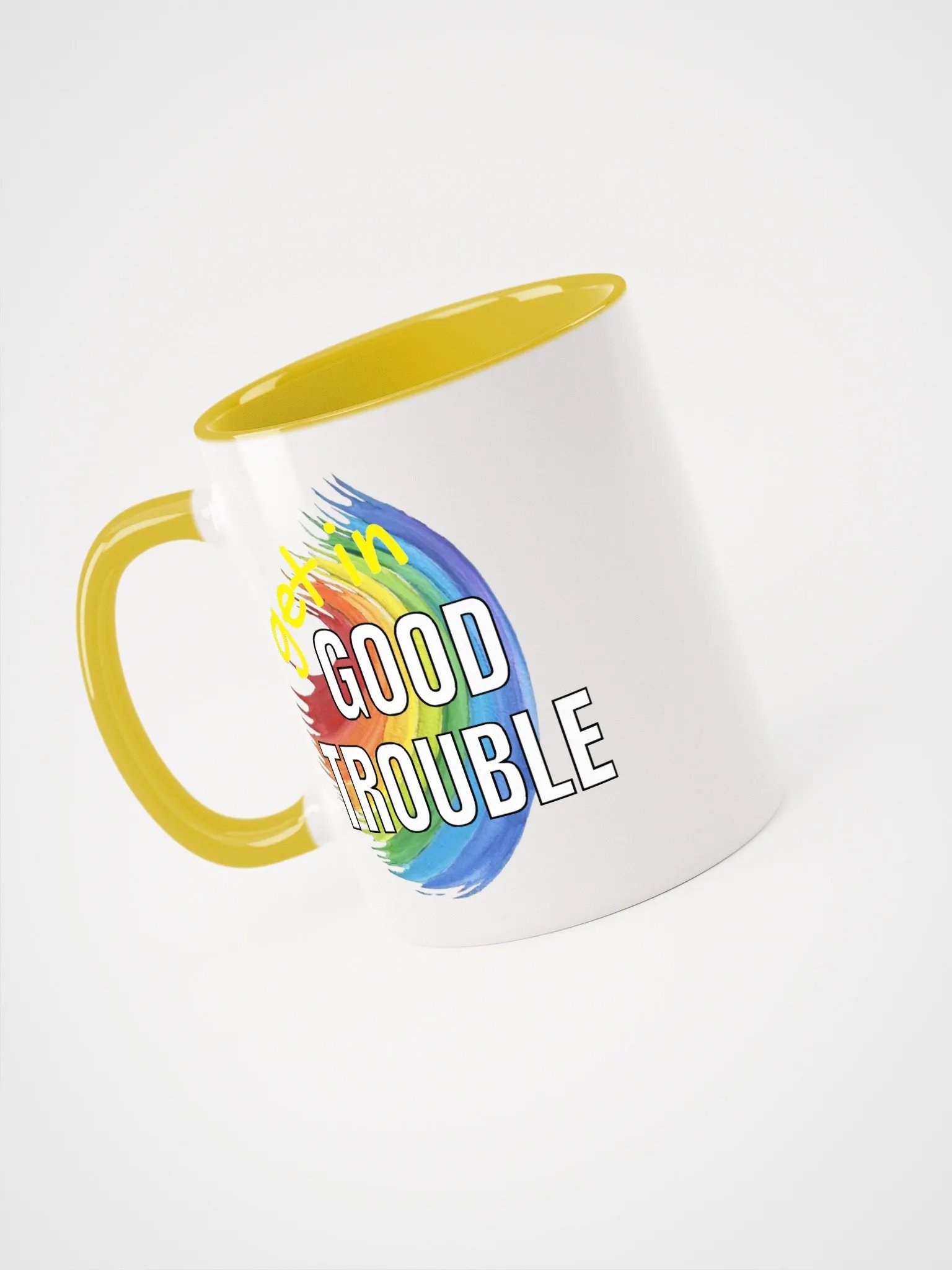 Good Trouble, Yellow Accent Mug 11 oz product image (1)