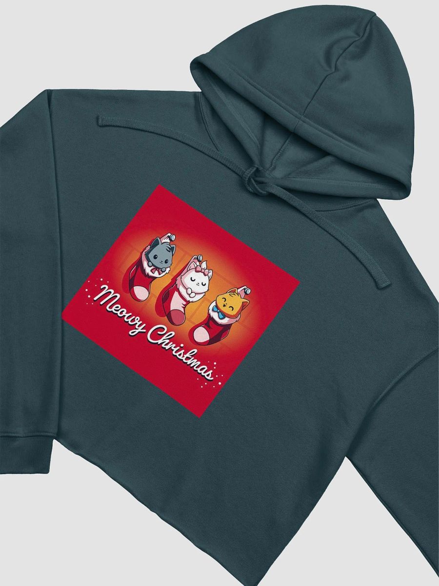 Meowy Christmas Crop Hoodie product image (27)
