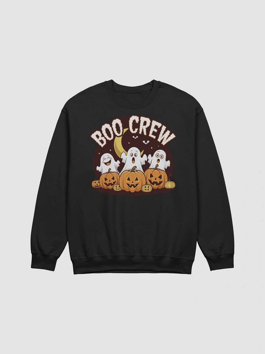 Boo Crew Halloween Ghost & Pumpkin Sweatshirt – Cozy Spooky Season Pullover product image (1)