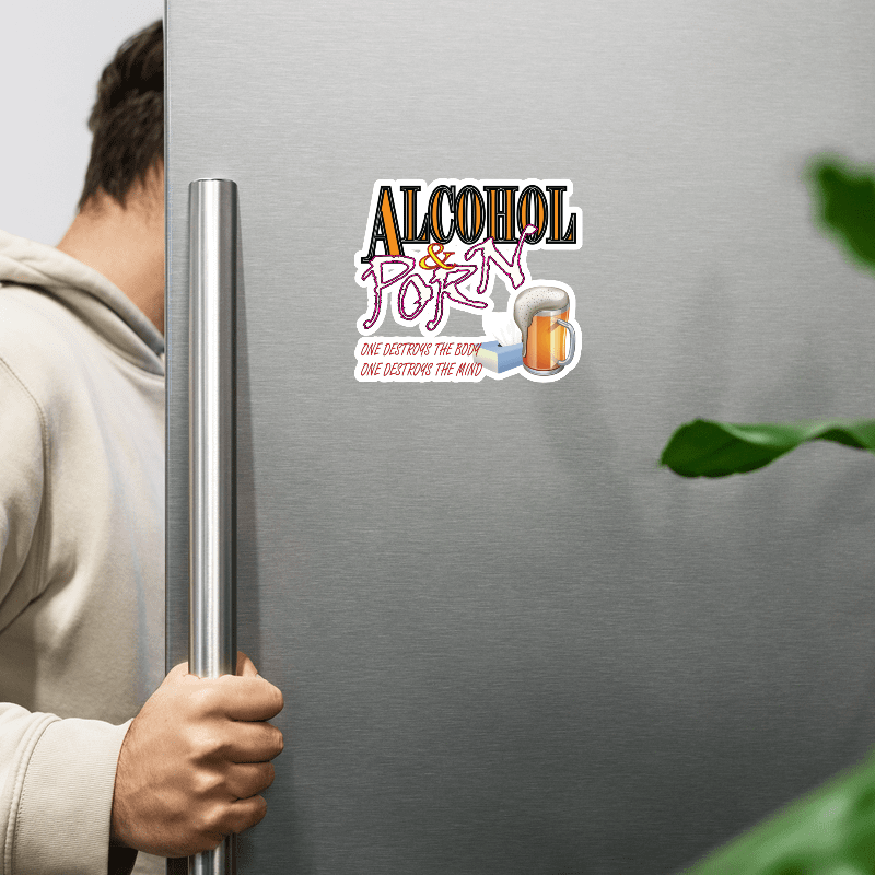 Alcohol & Porn - Die-Cut Magnets product image (5)
