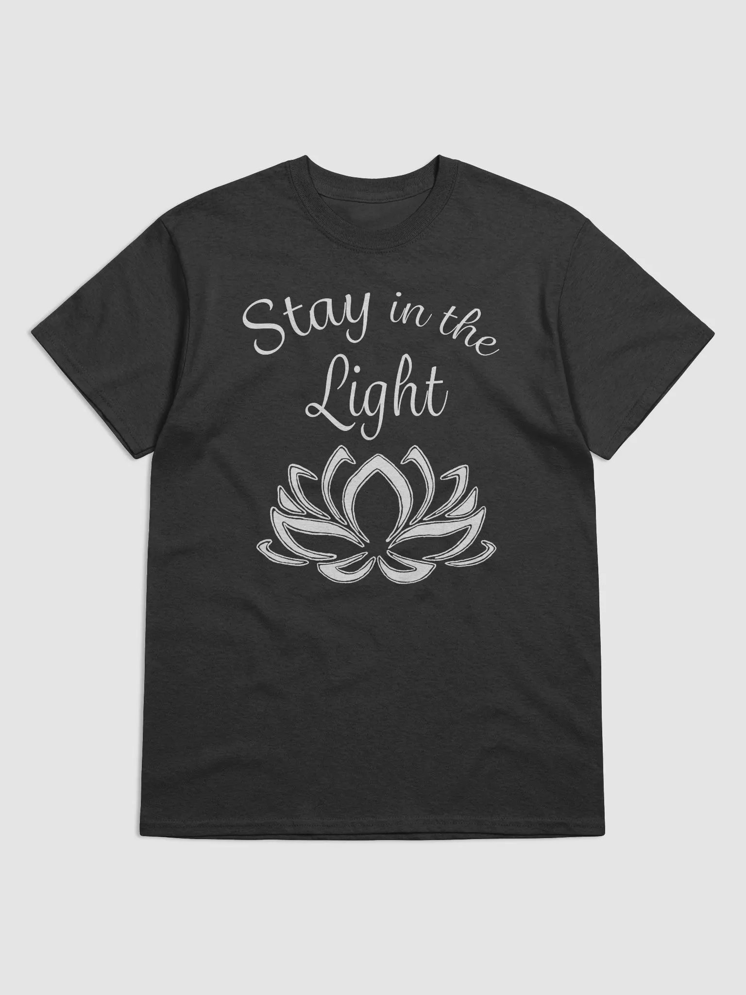 Stay in the Light Heavy weight T-shirt - white print product image (1)