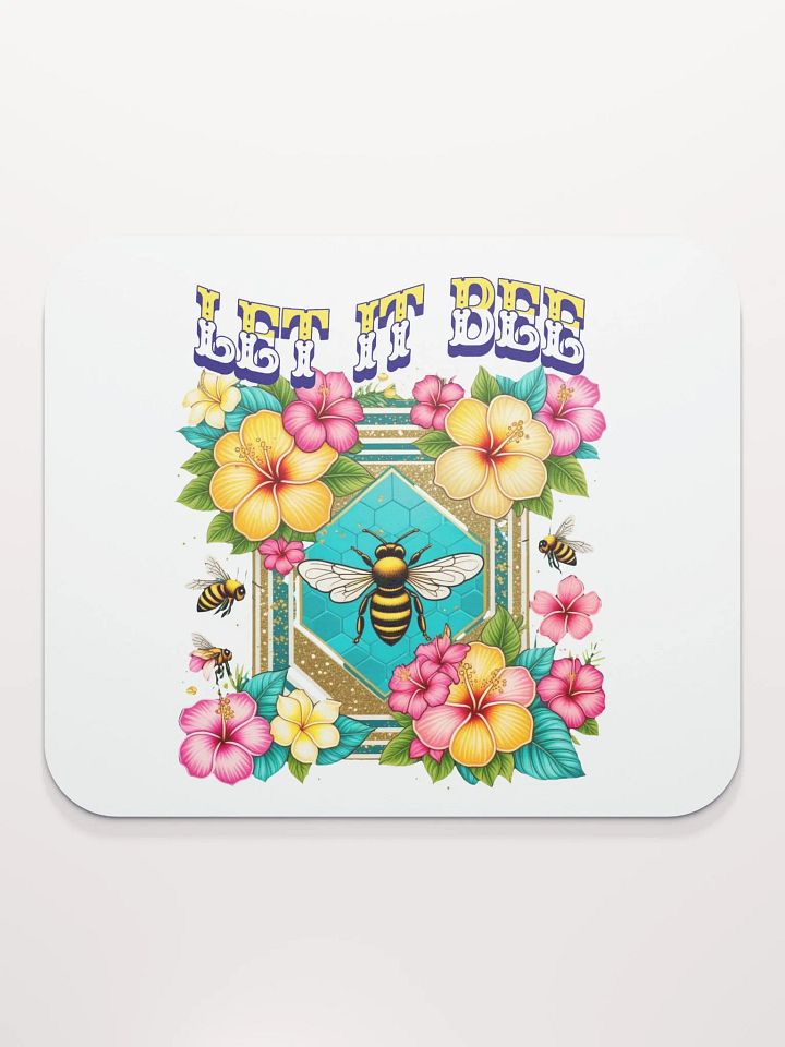 Let It Bee Flower Floral Vibrant Mouse Pad product image (2)