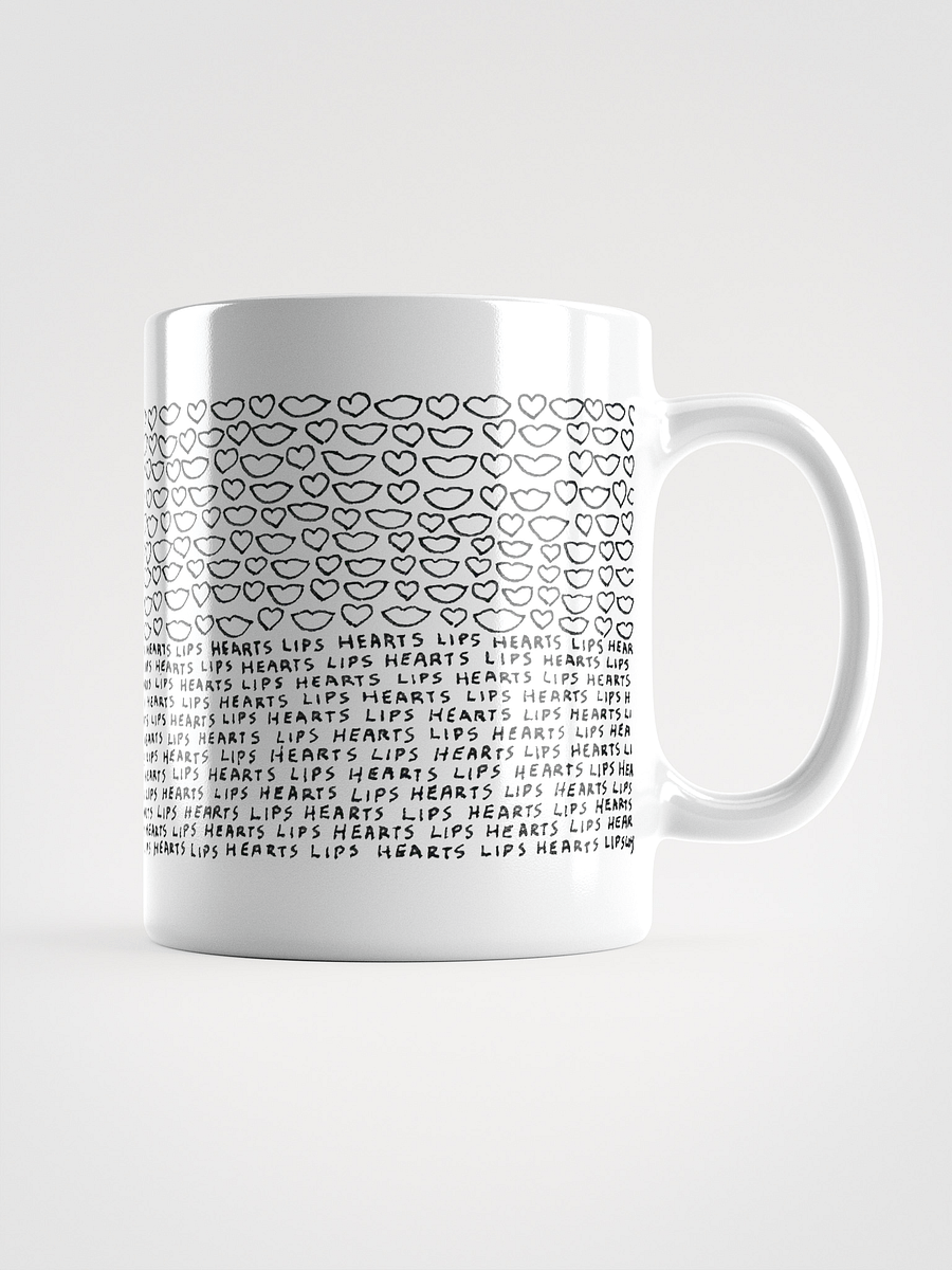 Lips Hearts White Glossy Mug product image (2)