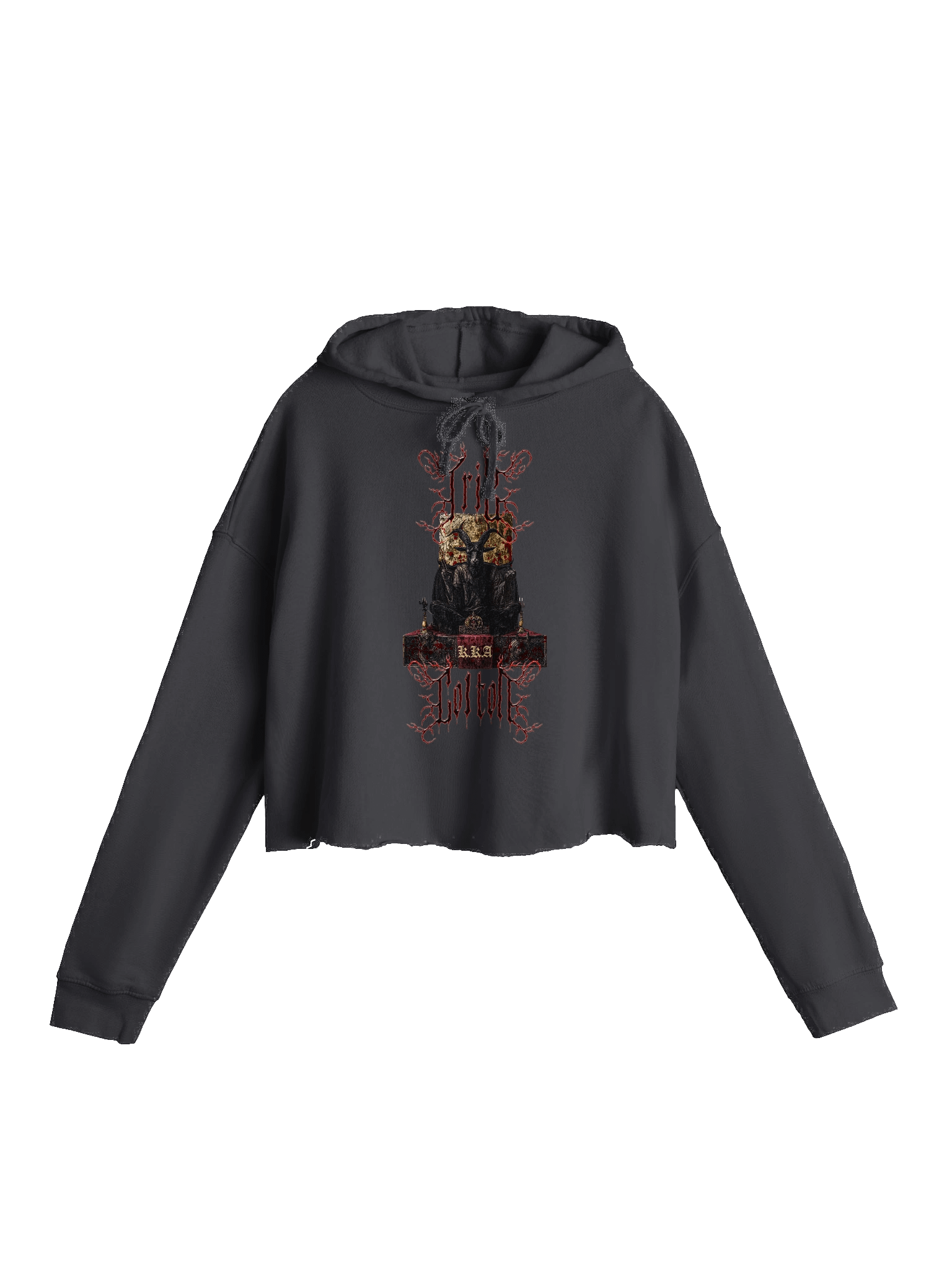 Last Rites Fleece Crop Top Hoodie product image (1)