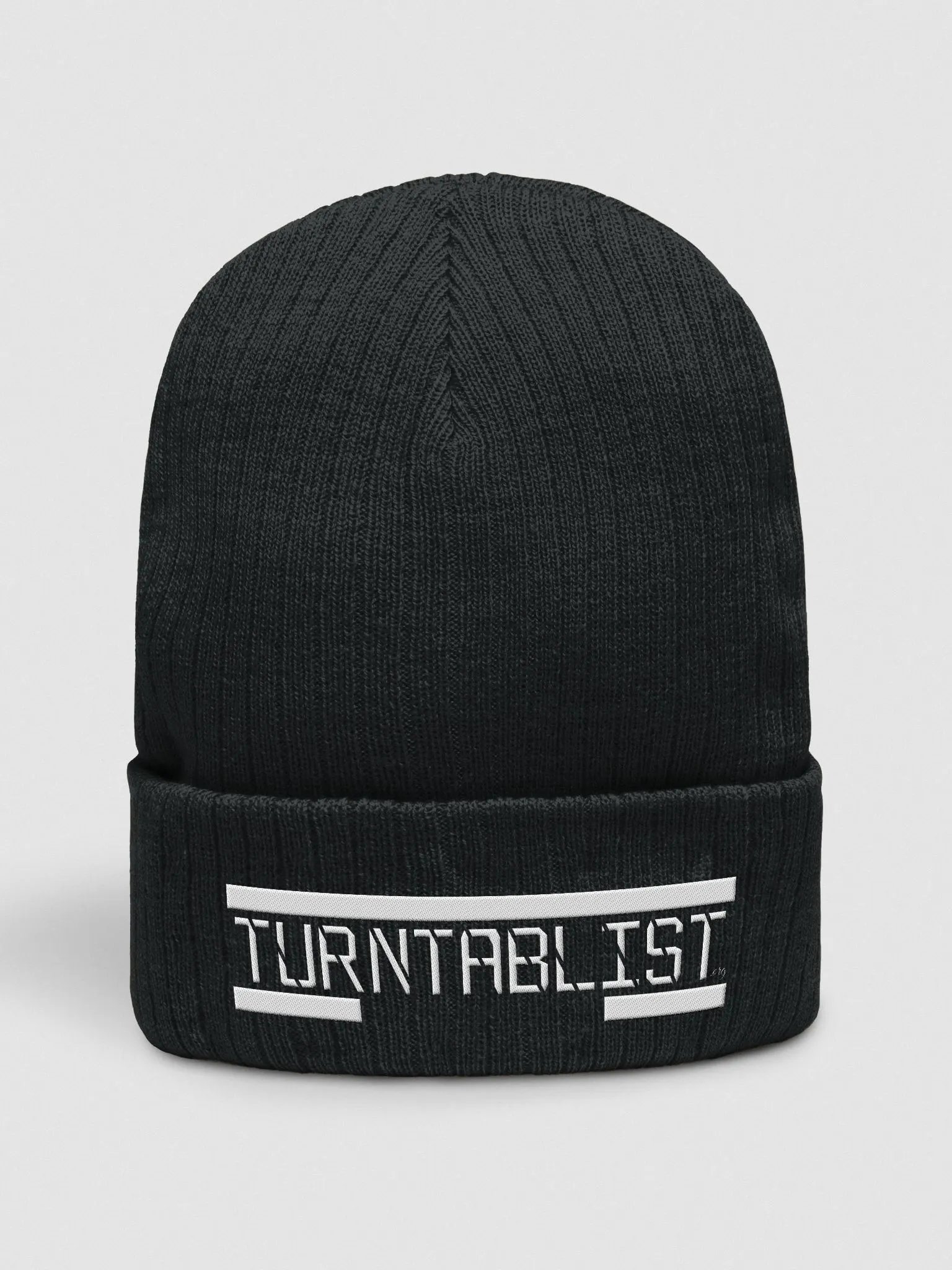 TURNTABLIST.ORG ILLUSION RIBBED KNITTED BEANIE product image (1)