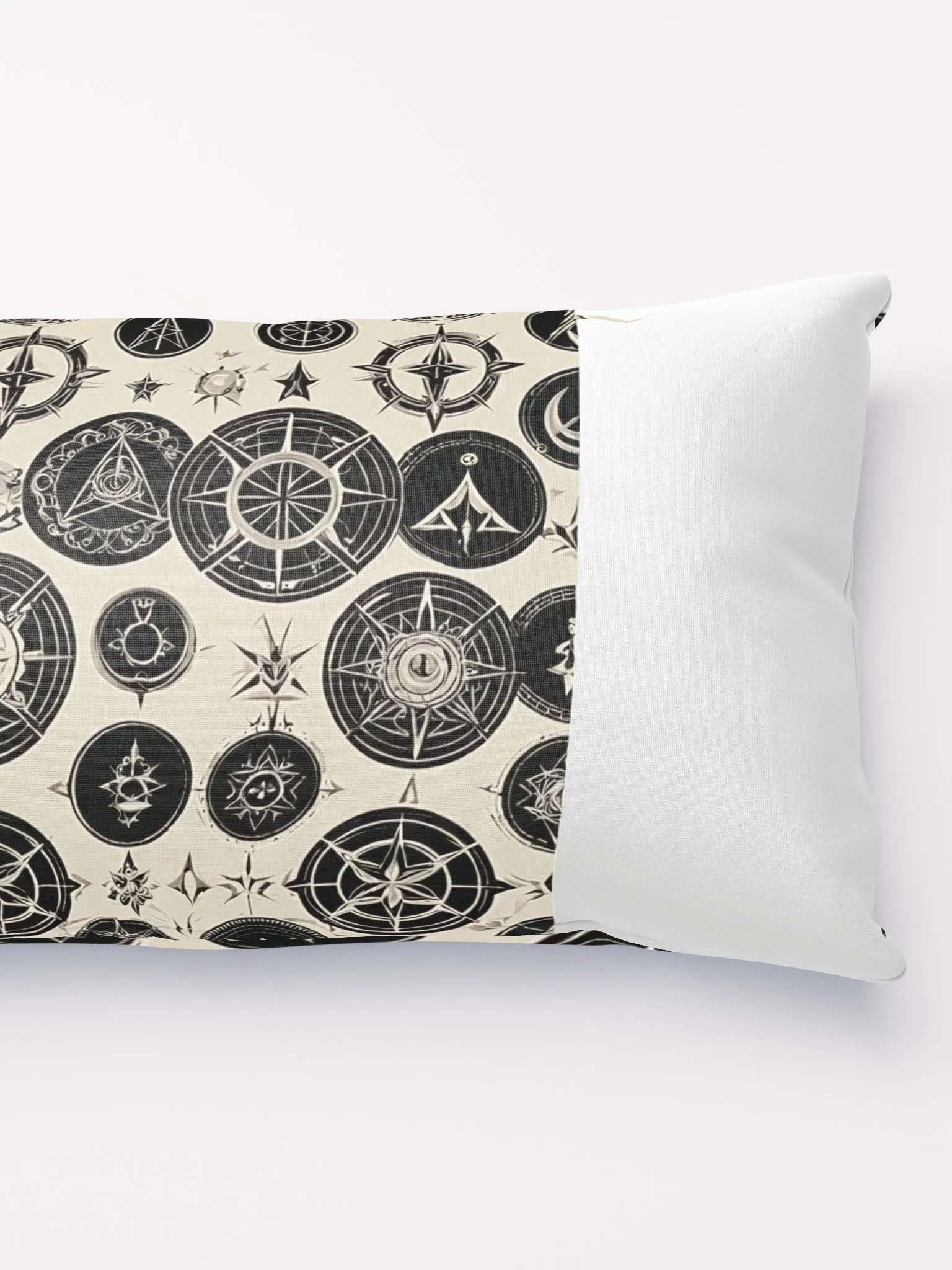 Black and Cream Symbology Cushion product image (2)
