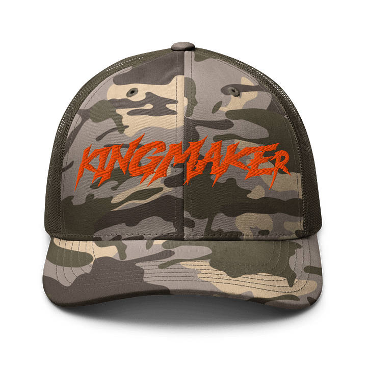 Kingmaker Essentials - Camouflage Trucker Hat (Orange Edit) product image (1)