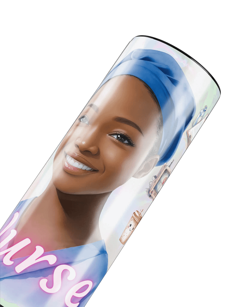 Black Nurse 20 oz Skinny Stainless Steel Tumbler product image (6)