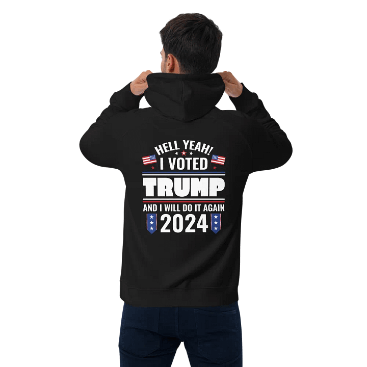 I Voted Trump - Unisex Eco Raglan Hoodie product image (1)