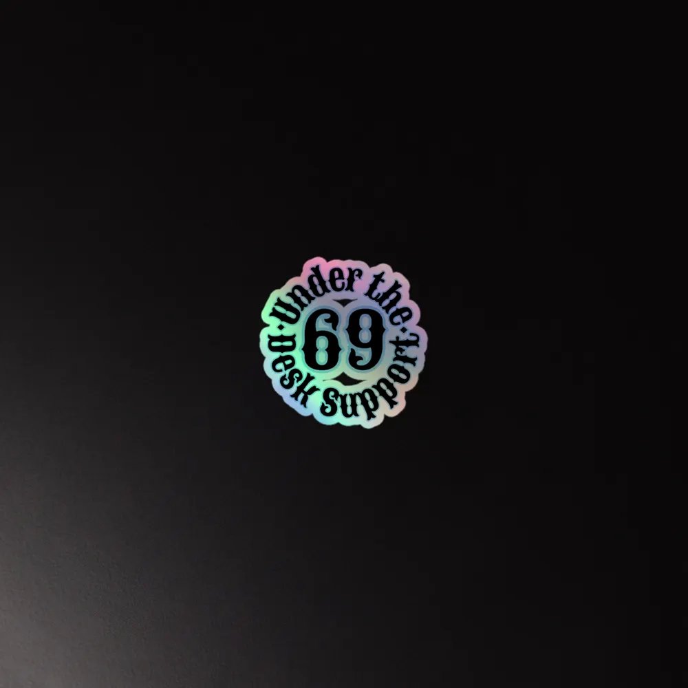 Desk Support Kiss-Cut Holographic Sticker product image (2)