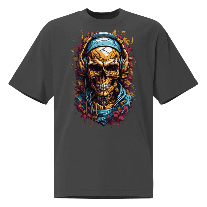 Skull Beats Oversized T-Shirt product image (1)