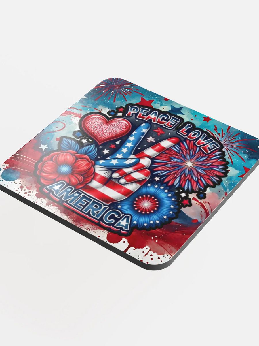 Patriotic Peace Love Coaster product image (4)