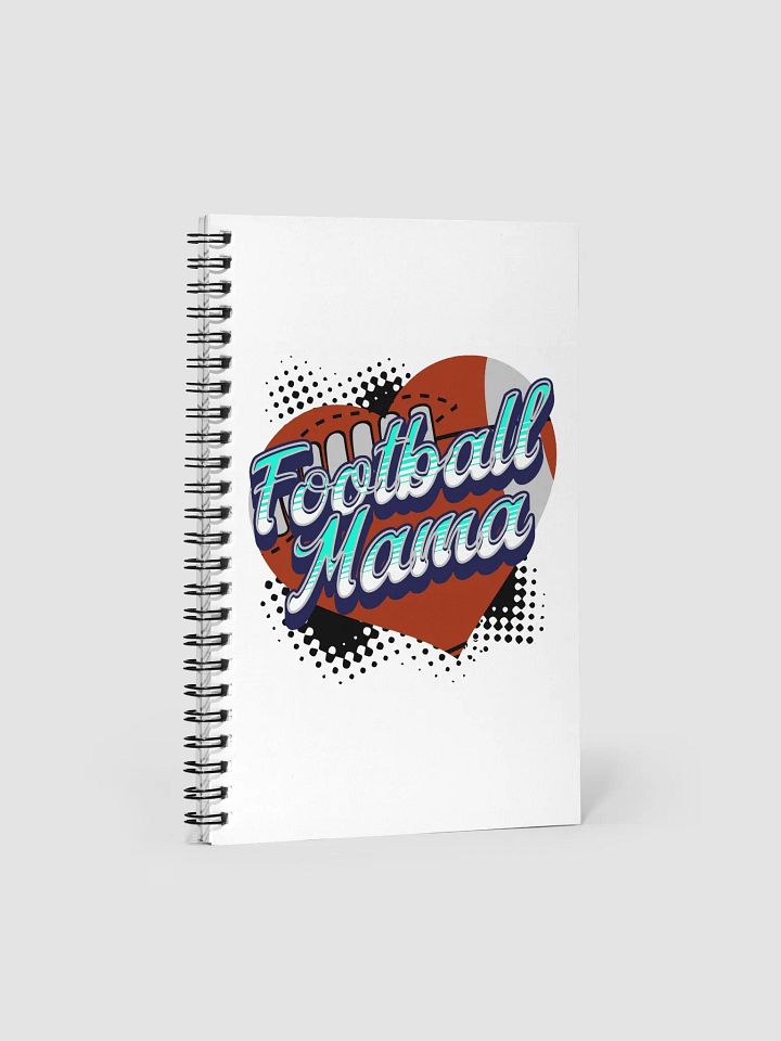 Mama Heart Football Spiral Notebook product image (1)