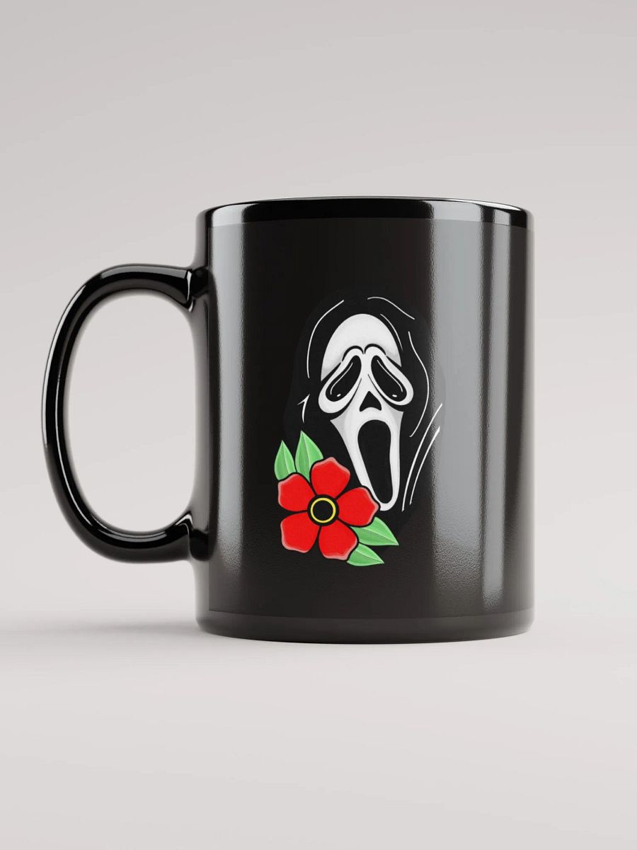 Floral Ghostie Black Glossy Mug product image (11)