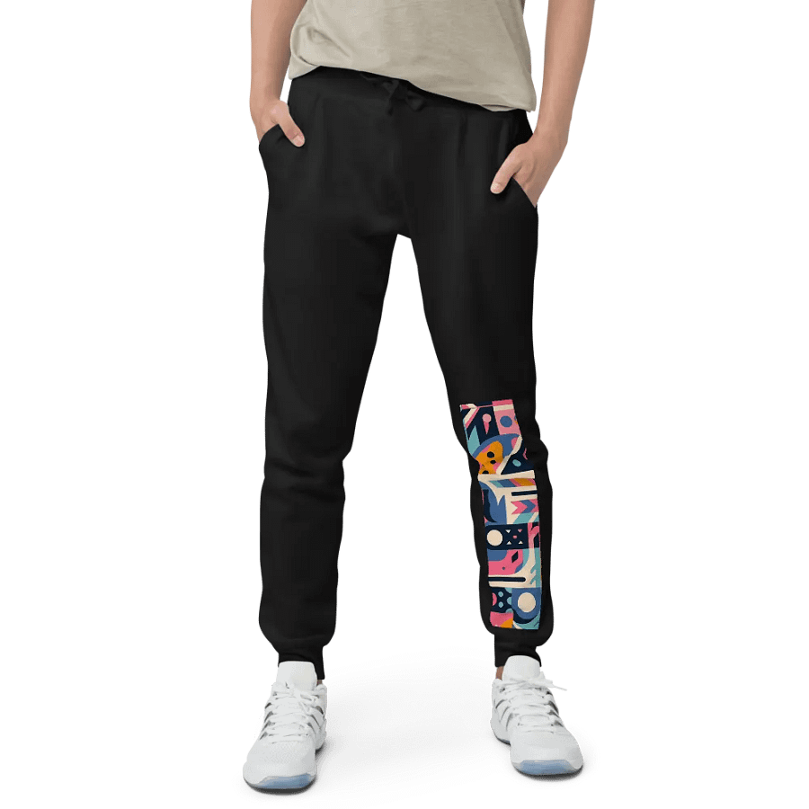 Funky Fusion: Cutout Collage: Unisex Fleece Joggers product image (18)