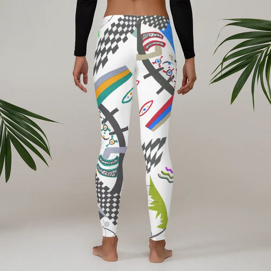 Abstract Lithographic Pattern Design leggings - V4 product image (3)