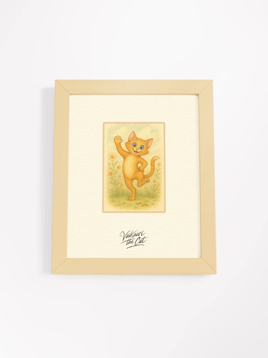 Vaikauri the Cat - Matte Wood-Framed Artprint product image (2)
