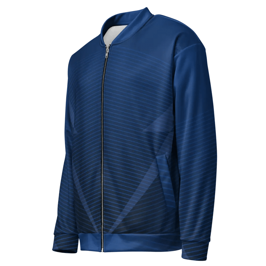 Symmetry in Blue All-Over Bomber Jacket product image (5)
