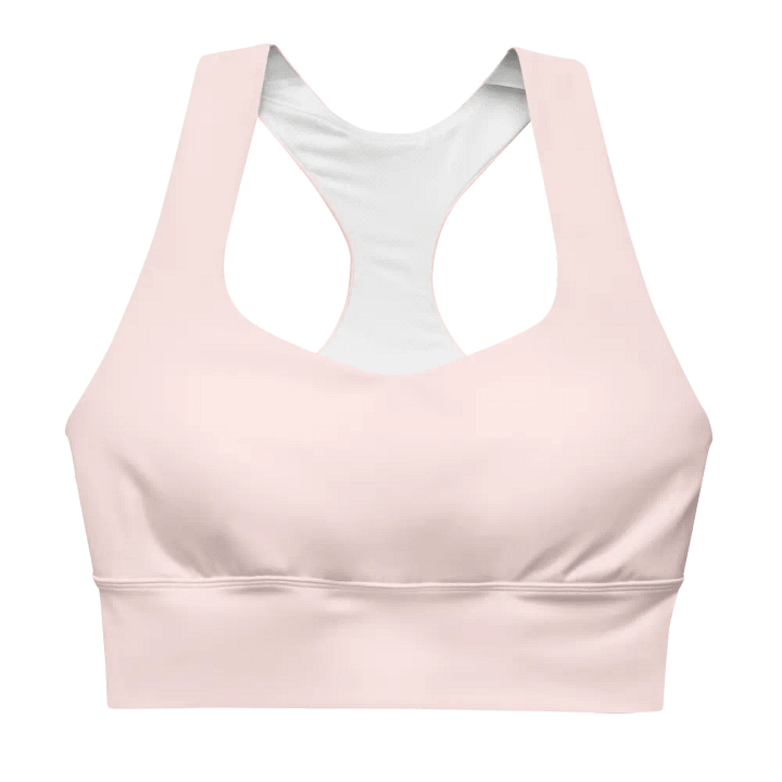 Blush Pink Longline Sports Bra product image (1)