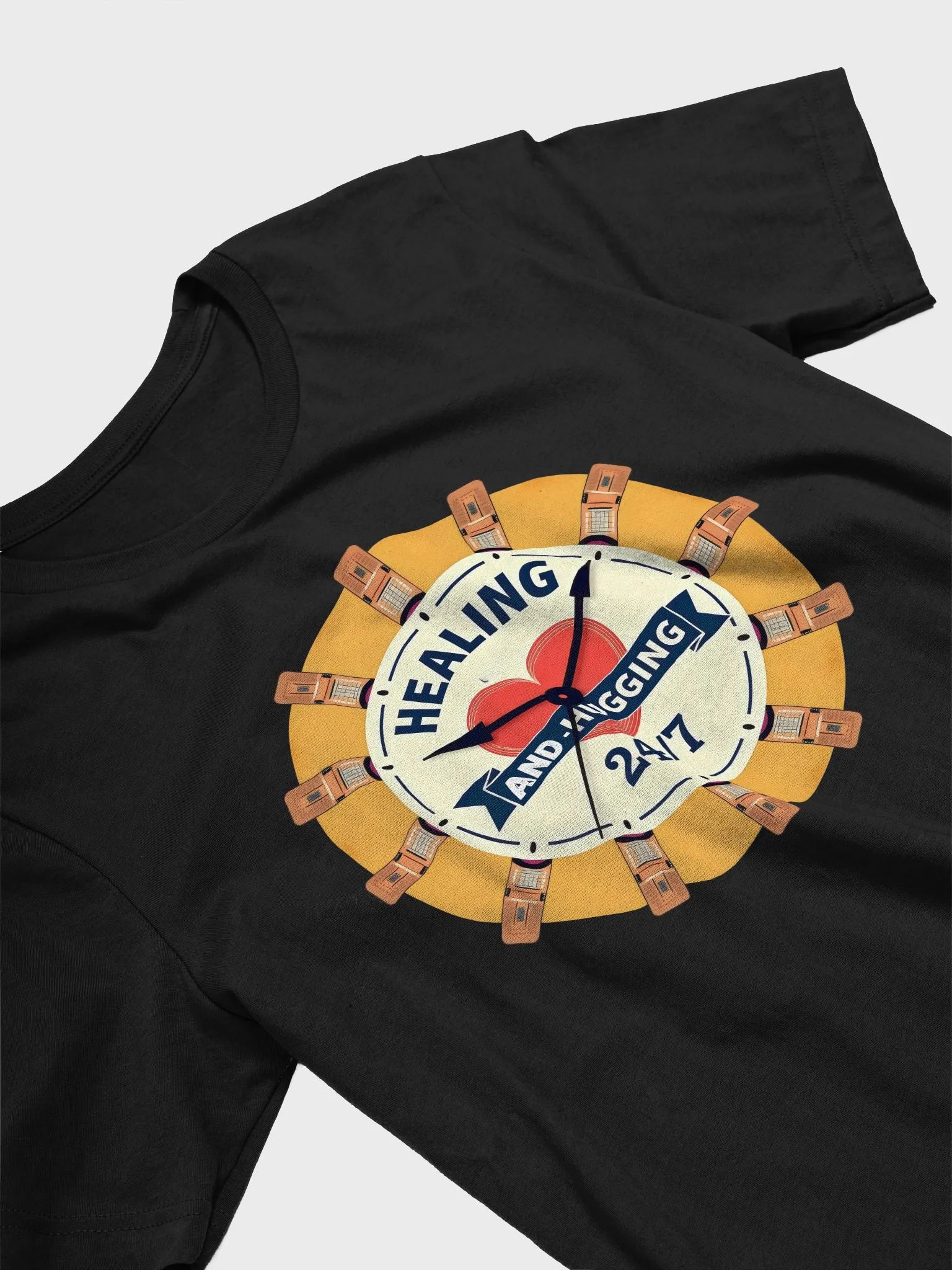 Healing and Hugging 24/7 Clock T-Shirt product image (28)