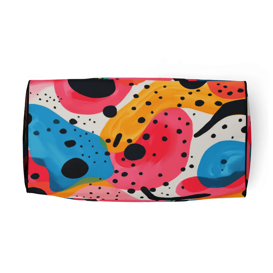 “Tangerine Blue Dreams” All-over Multi-Pattern Duffle Bag product image (7)