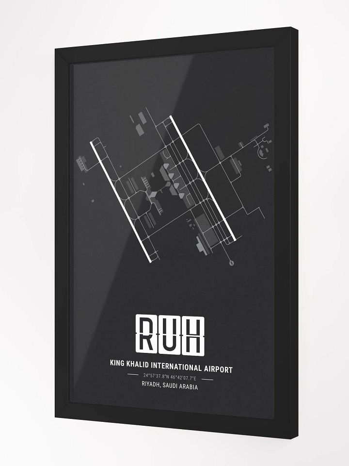Framed Airport RUH Premium Map On Matt Paper product image (2)