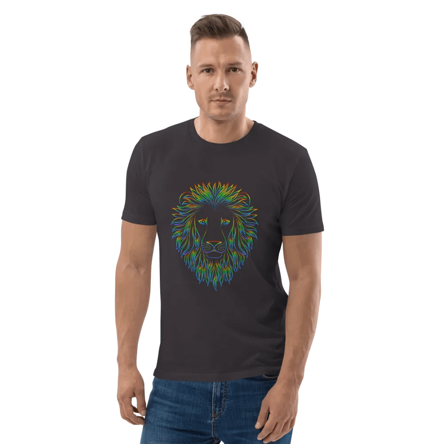 Rainbow Lion Mane Organic Cotton Tee product image (138)